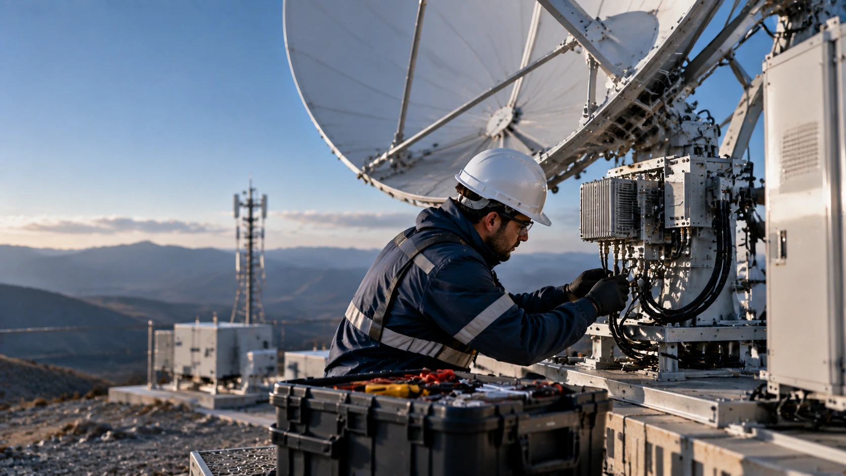 Technical field support activity on telecom and satellite network infrastructure